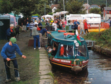 Jemima Morris boat on the canal at Trail Boat Cwmcarn 2001